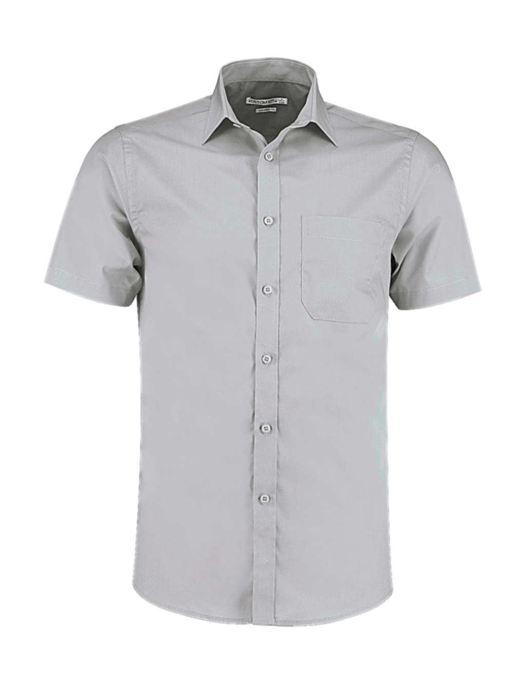 Tailored Fit Poplin Shirt SSL zum Besticken und Bedrucken in der Farbe Light Grey mit Ihren Logo, Schriftzug oder Motiv.