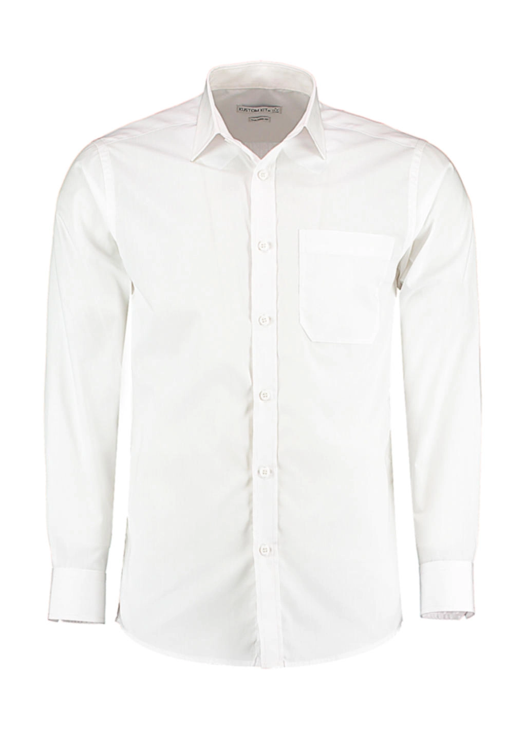 Tailored Fit Poplin Shirt zum Besticken und Bedrucken in der Farbe White mit Ihren Logo, Schriftzug oder Motiv.