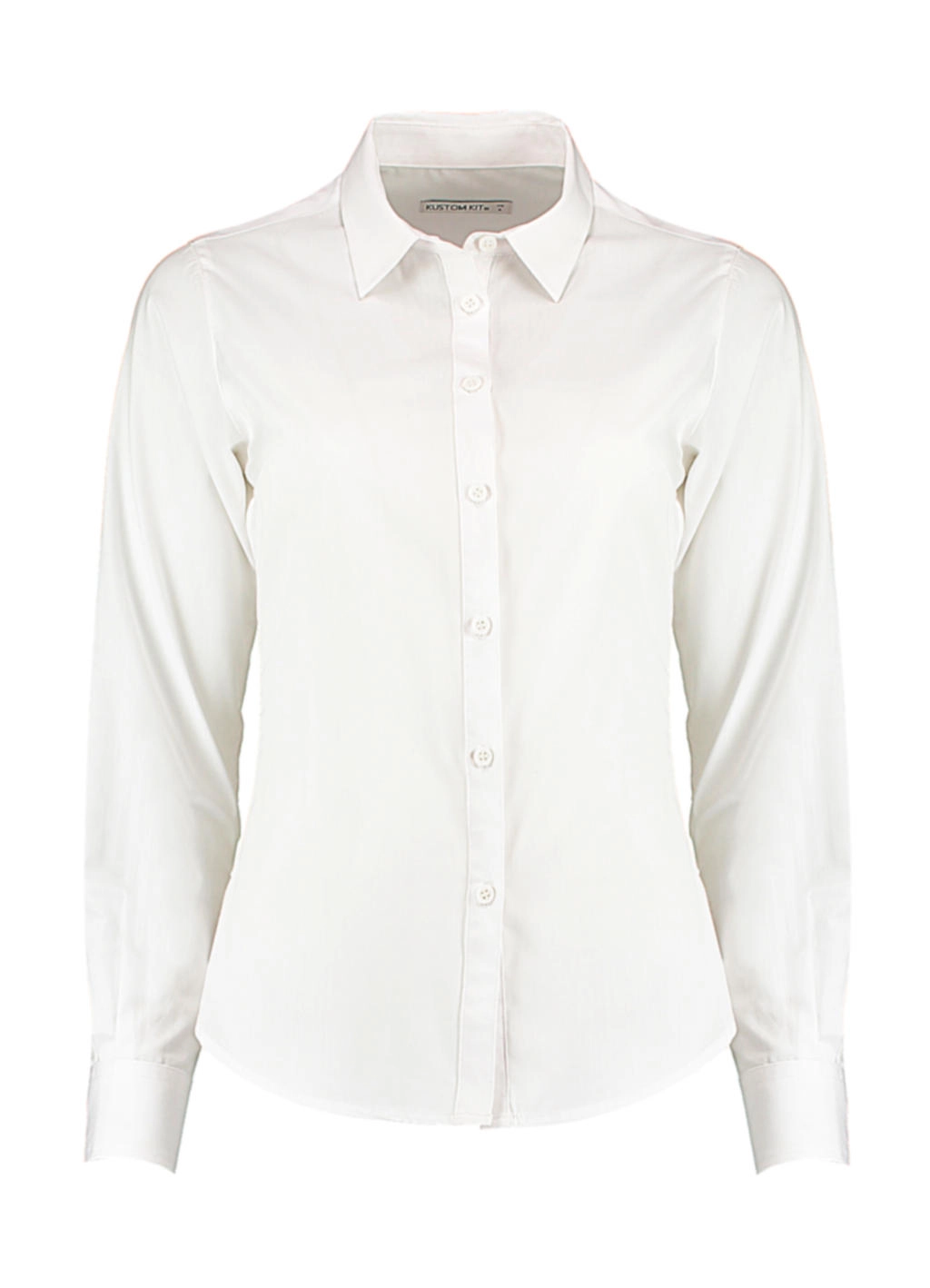 Women`s Tailored Fit Poplin Shirt zum Besticken und Bedrucken in der Farbe White mit Ihren Logo, Schriftzug oder Motiv.
