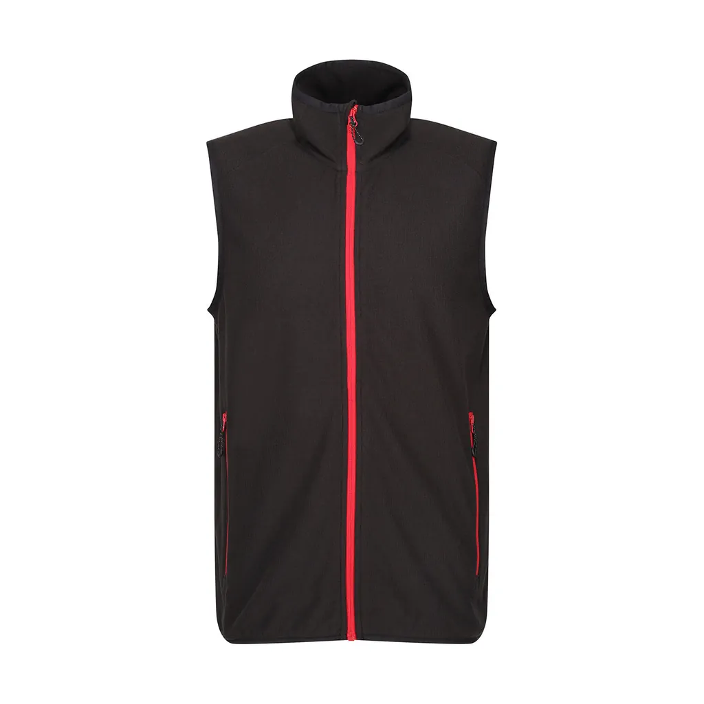 Navigate Fleece Bodywarmer zum Besticken und Bedrucken in der Farbe Black/Classic Red mit Ihren Logo, Schriftzug oder Motiv.