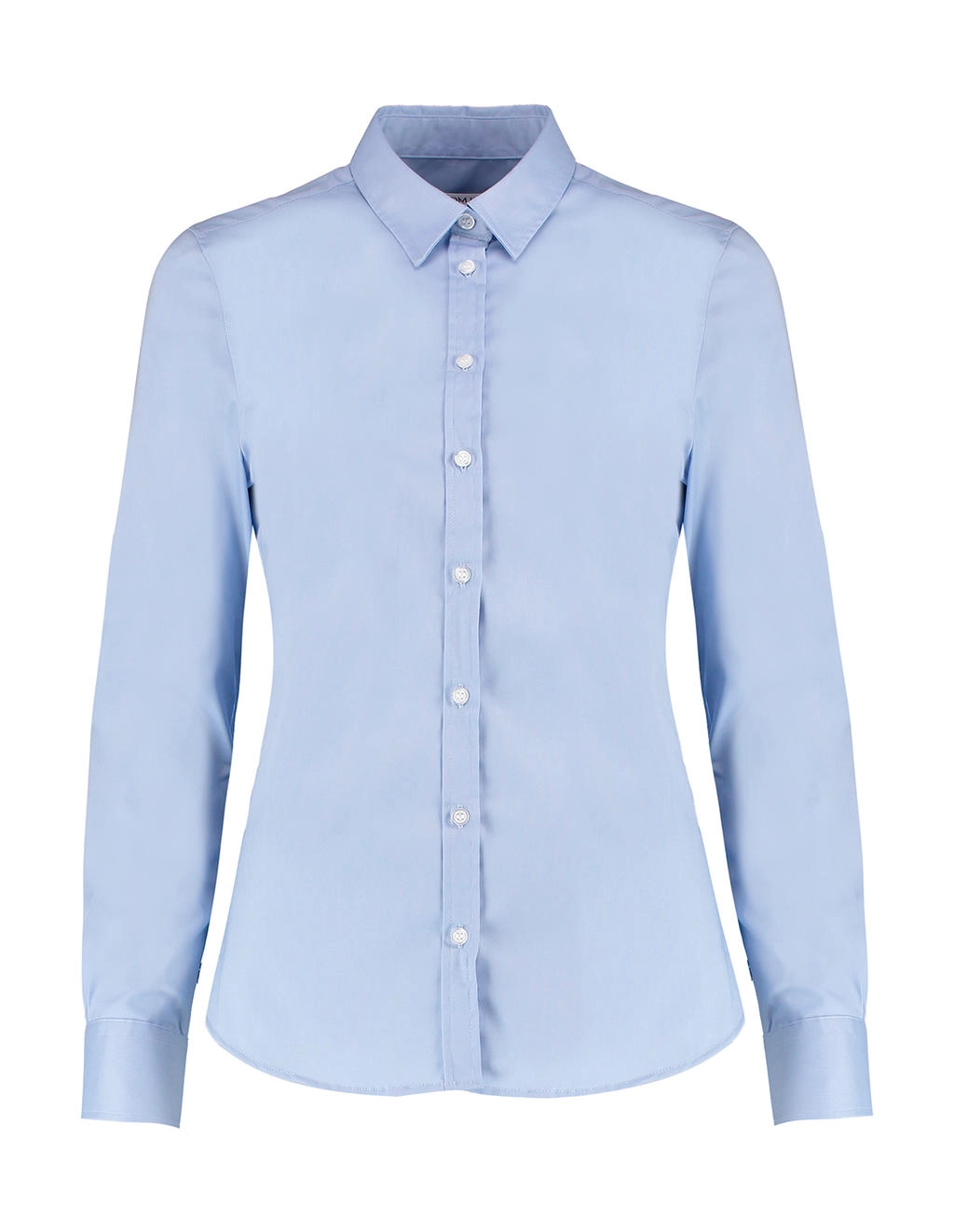 Women`s Tailored Fit Stretch Oxford Shirt LS zum Besticken und Bedrucken in der Farbe Light Blue mit Ihren Logo, Schriftzug oder Motiv.