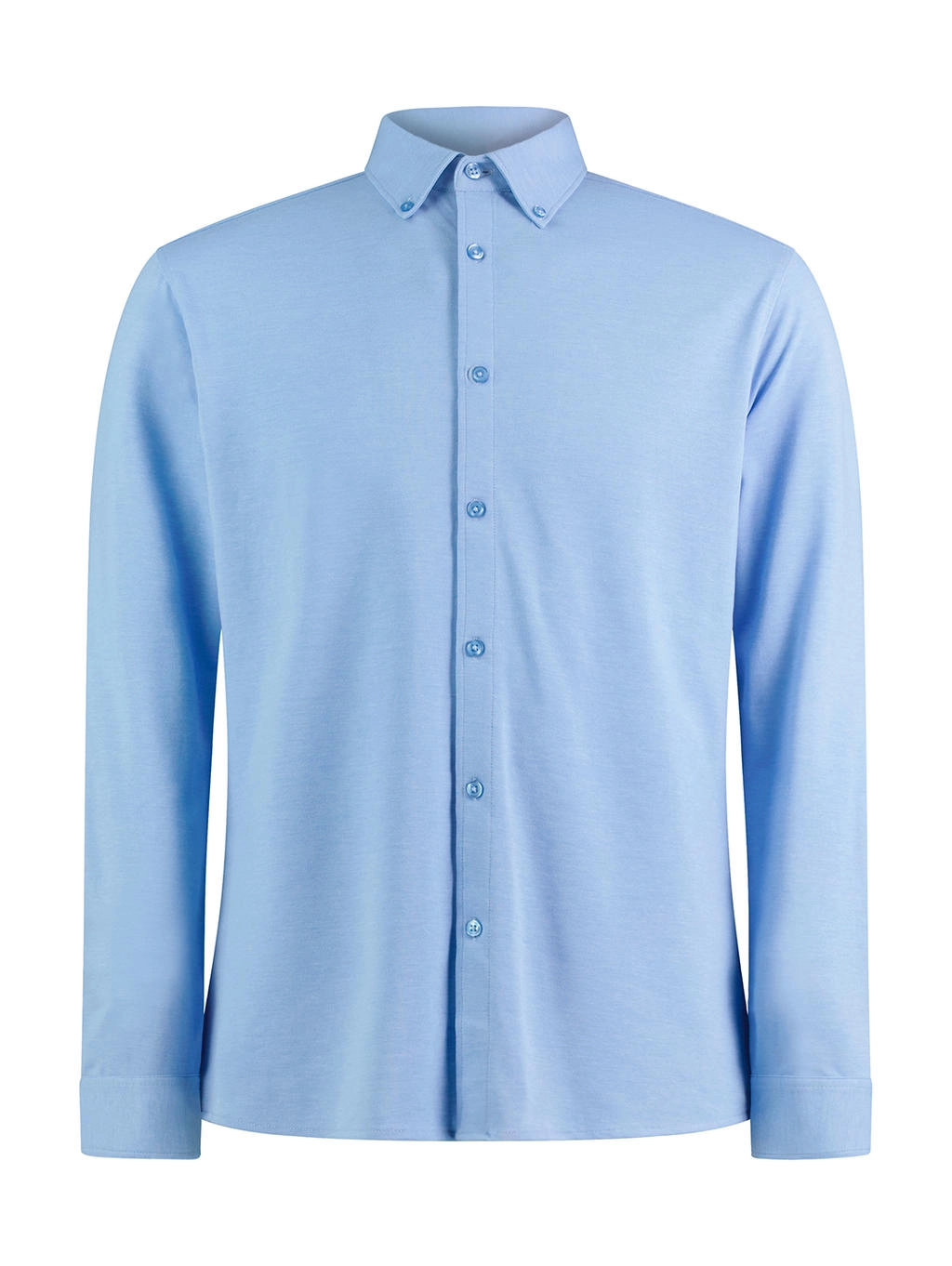 Tailored Fit Superwash® 60º Pique Shirt zum Besticken und Bedrucken in der Farbe Light Heather Blue mit Ihren Logo, Schriftzug oder Motiv.