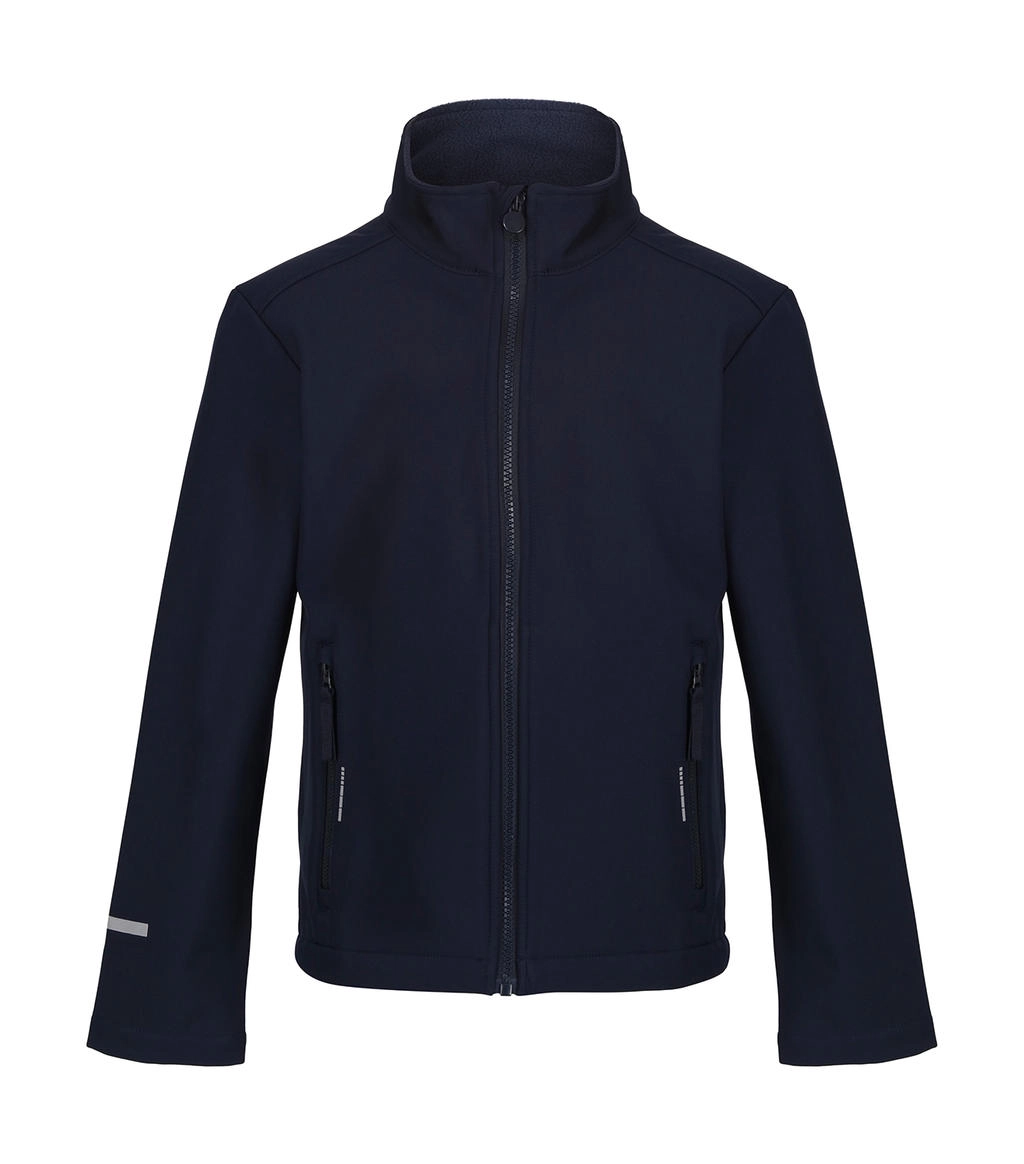 Junior Ablaze 2-Layer Softshell Jacket zum Besticken und Bedrucken in der Farbe Navy/Navy mit Ihren Logo, Schriftzug oder Motiv.