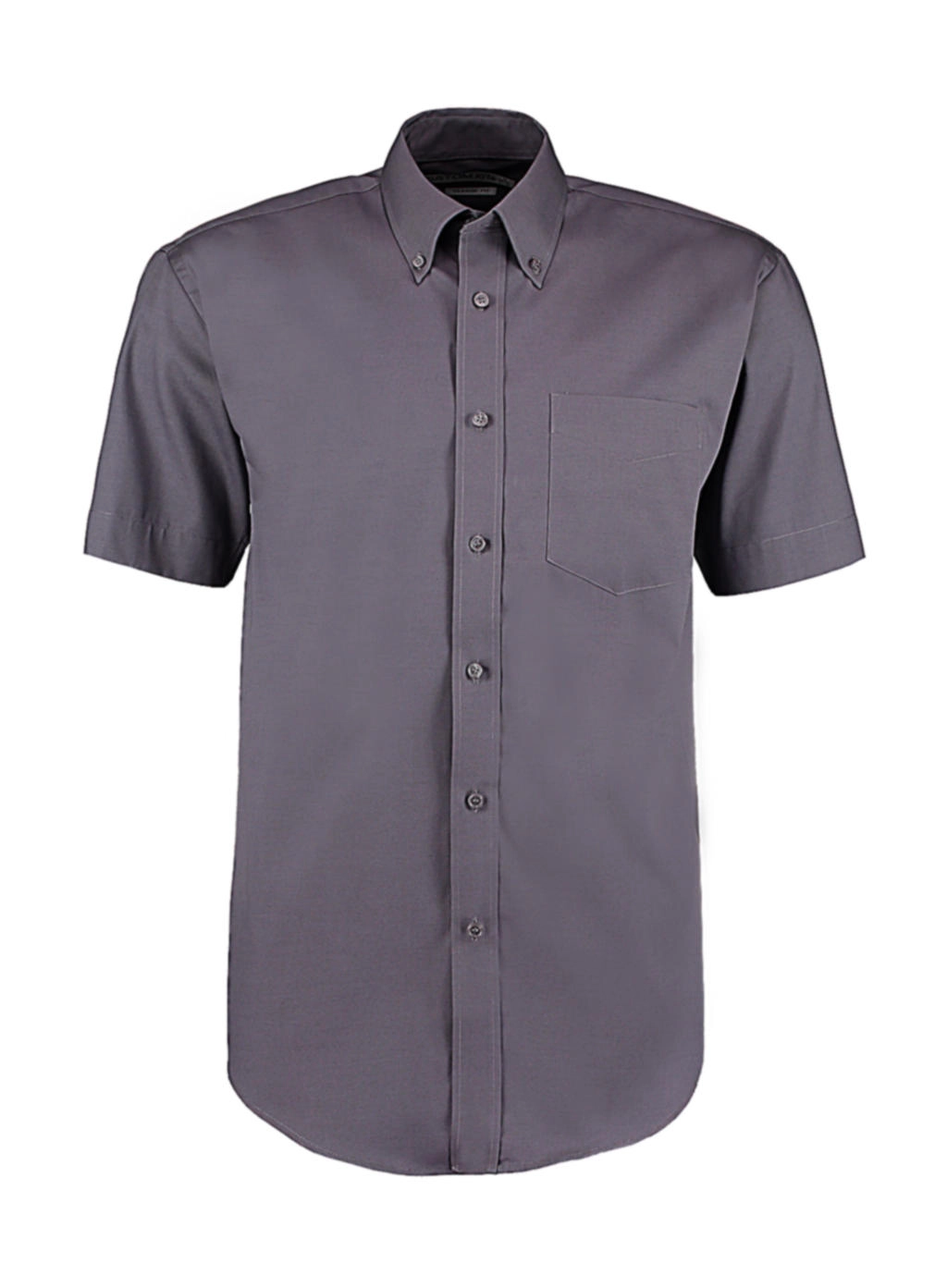 Classic Fit Premium Oxford Shirt SSL zum Besticken und Bedrucken in der Farbe Charcoal mit Ihren Logo, Schriftzug oder Motiv.