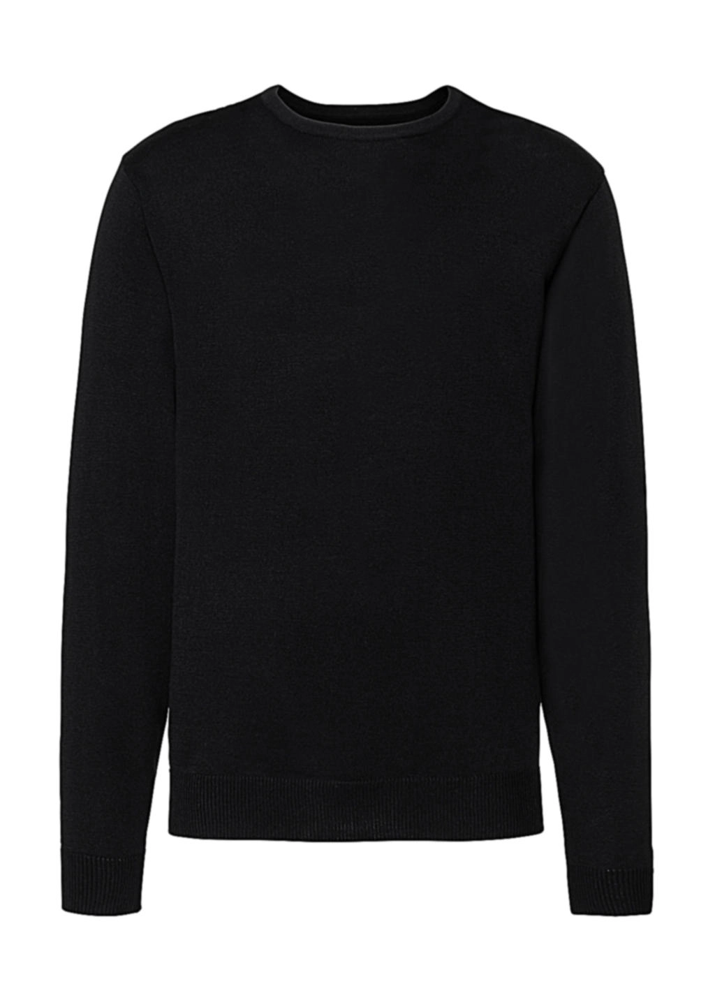 Men`s Crew Neck Knitted Pullover zum Besticken und Bedrucken in der Farbe Black mit Ihren Logo, Schriftzug oder Motiv.