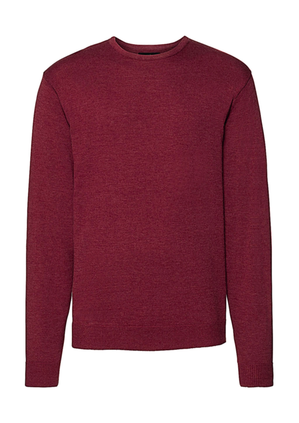 Men`s Crew Neck Knitted Pullover zum Besticken und Bedrucken in der Farbe Cranberry Marl mit Ihren Logo, Schriftzug oder Motiv.