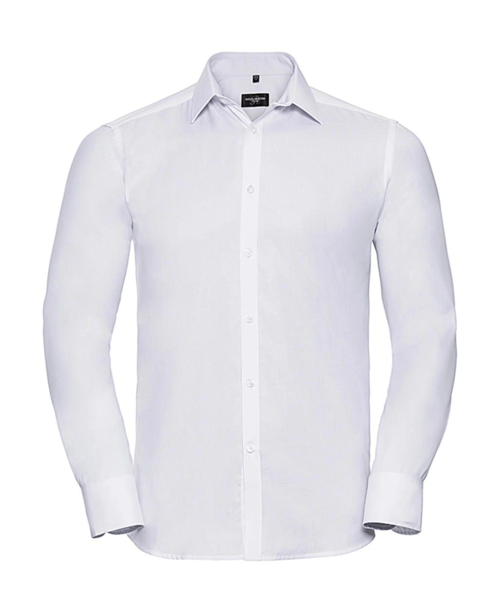 Men`s LS Herringbone Shirt zum Besticken und Bedrucken in der Farbe White mit Ihren Logo, Schriftzug oder Motiv.