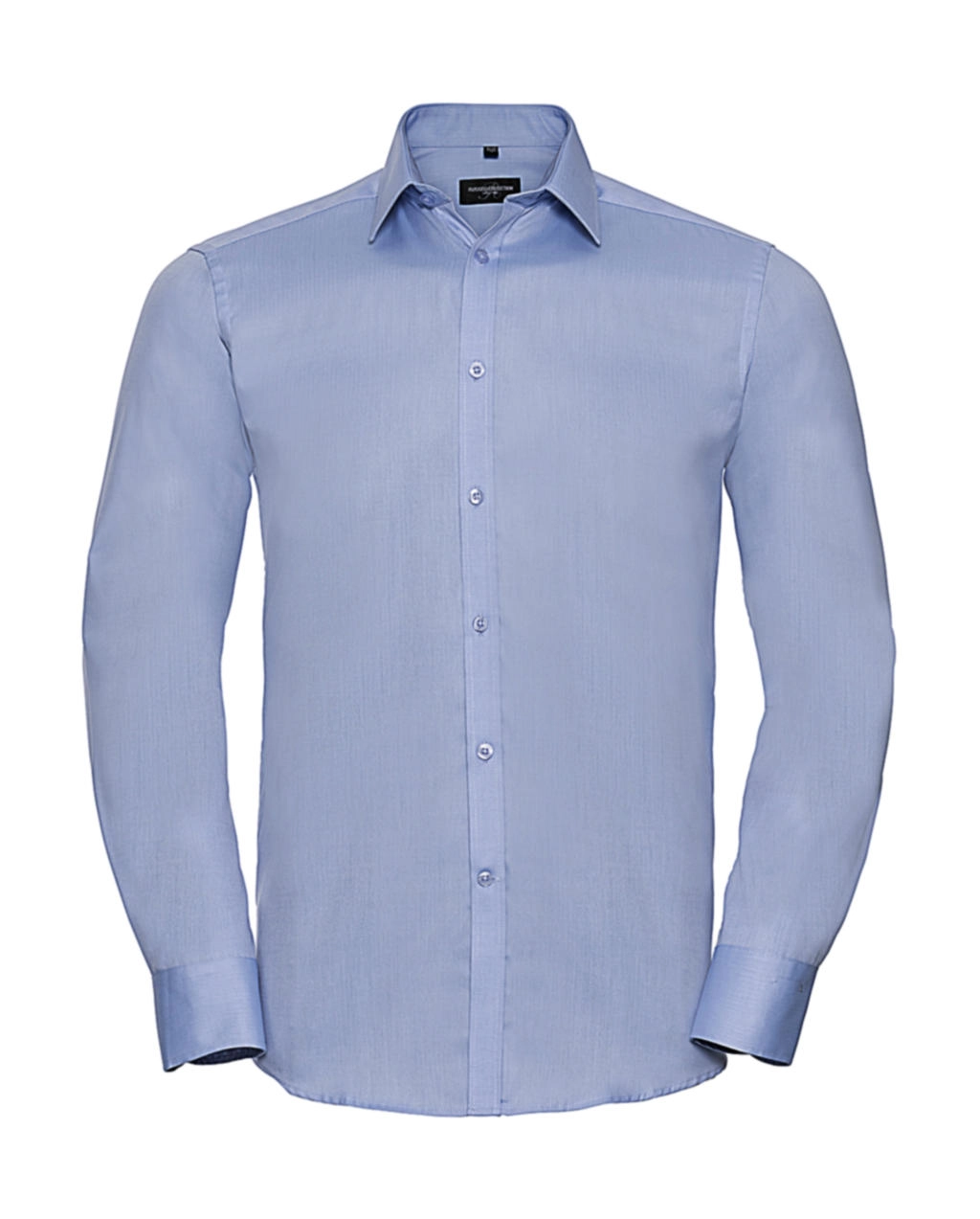 Men`s LS Herringbone Shirt zum Besticken und Bedrucken in der Farbe Light Blue mit Ihren Logo, Schriftzug oder Motiv.