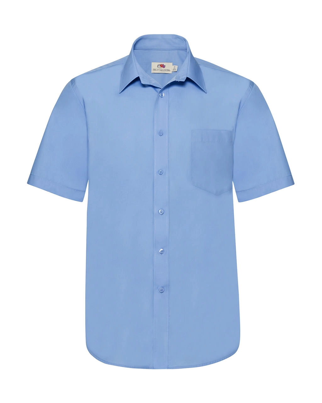 Poplin Shirt zum Besticken und Bedrucken in der Farbe Mid Blue mit Ihren Logo, Schriftzug oder Motiv.
