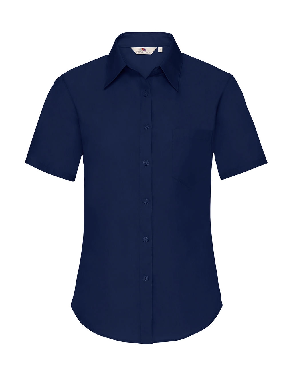 Ladies` Poplin Shirt zum Besticken und Bedrucken in der Farbe Navy mit Ihren Logo, Schriftzug oder Motiv.