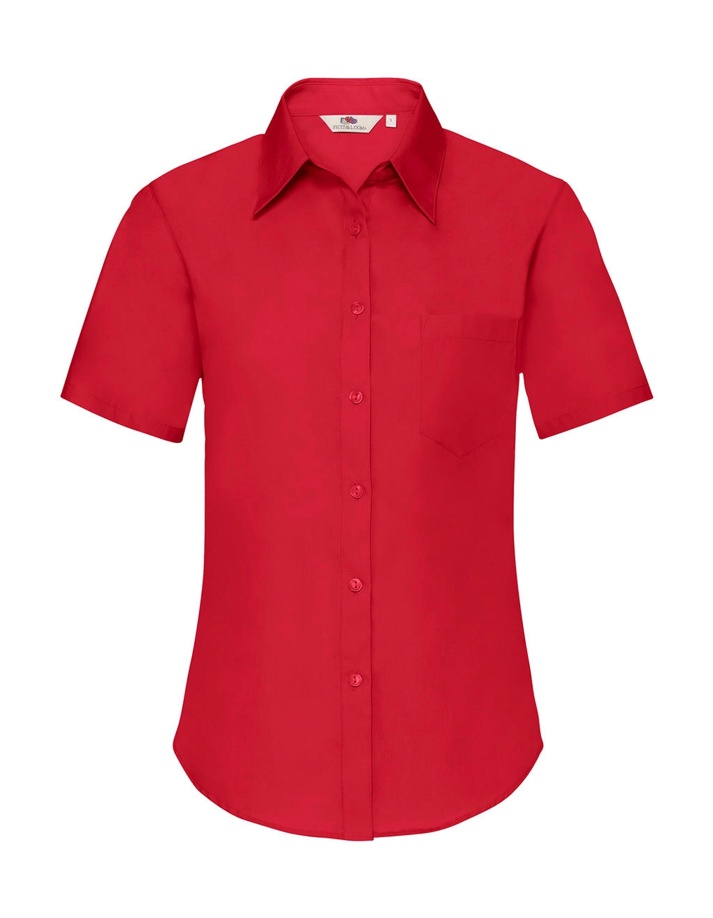 Ladies` Poplin Shirt zum Besticken und Bedrucken in der Farbe Red mit Ihren Logo, Schriftzug oder Motiv.