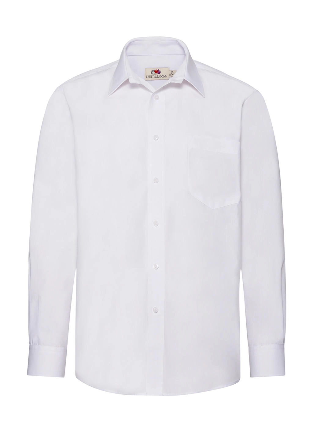 Poplin Shirt LS zum Besticken und Bedrucken in der Farbe White mit Ihren Logo, Schriftzug oder Motiv.