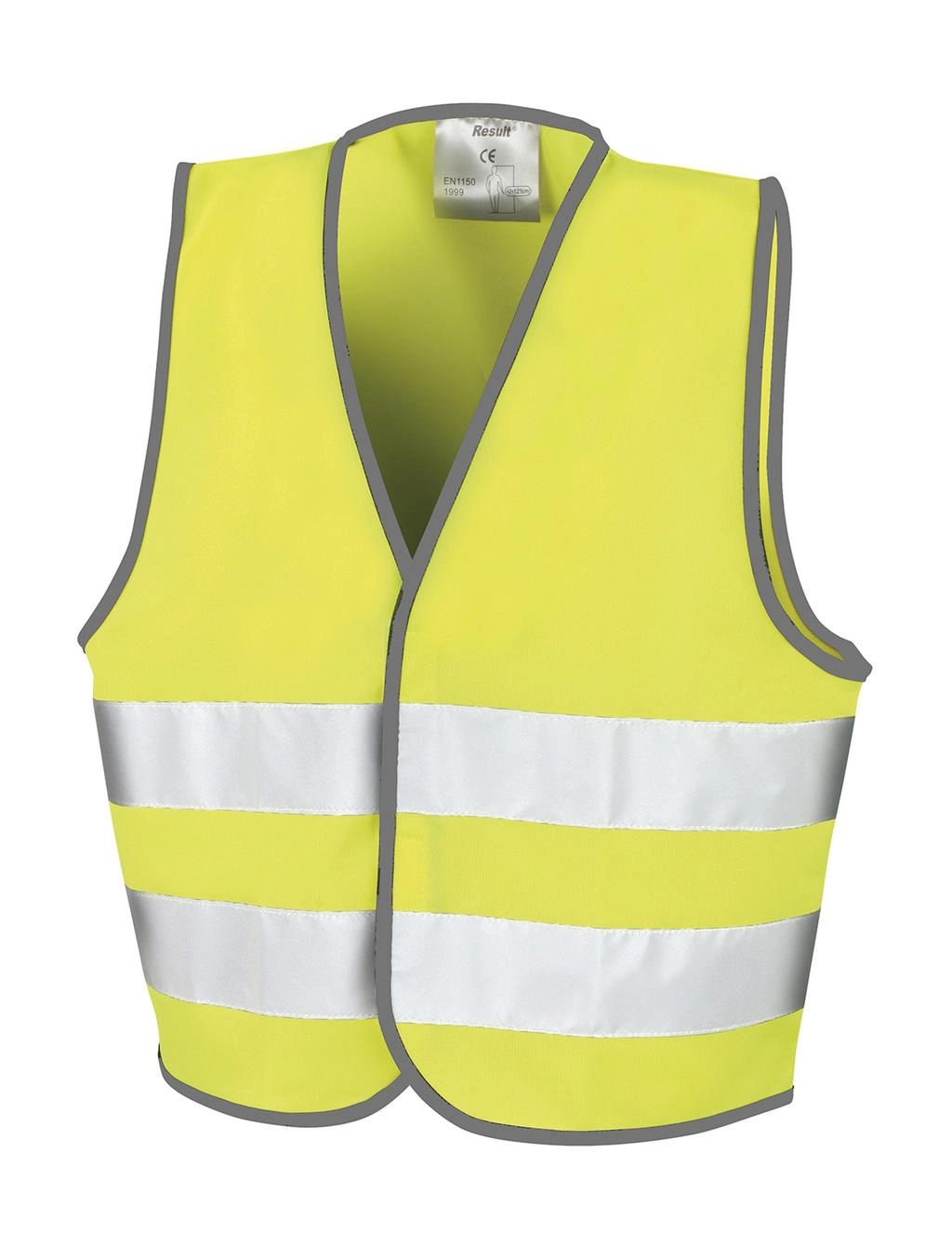 Junior Hi-Vis Safety Vest zum Besticken und Bedrucken in der Farbe Fluorescent Yellow mit Ihren Logo, Schriftzug oder Motiv.