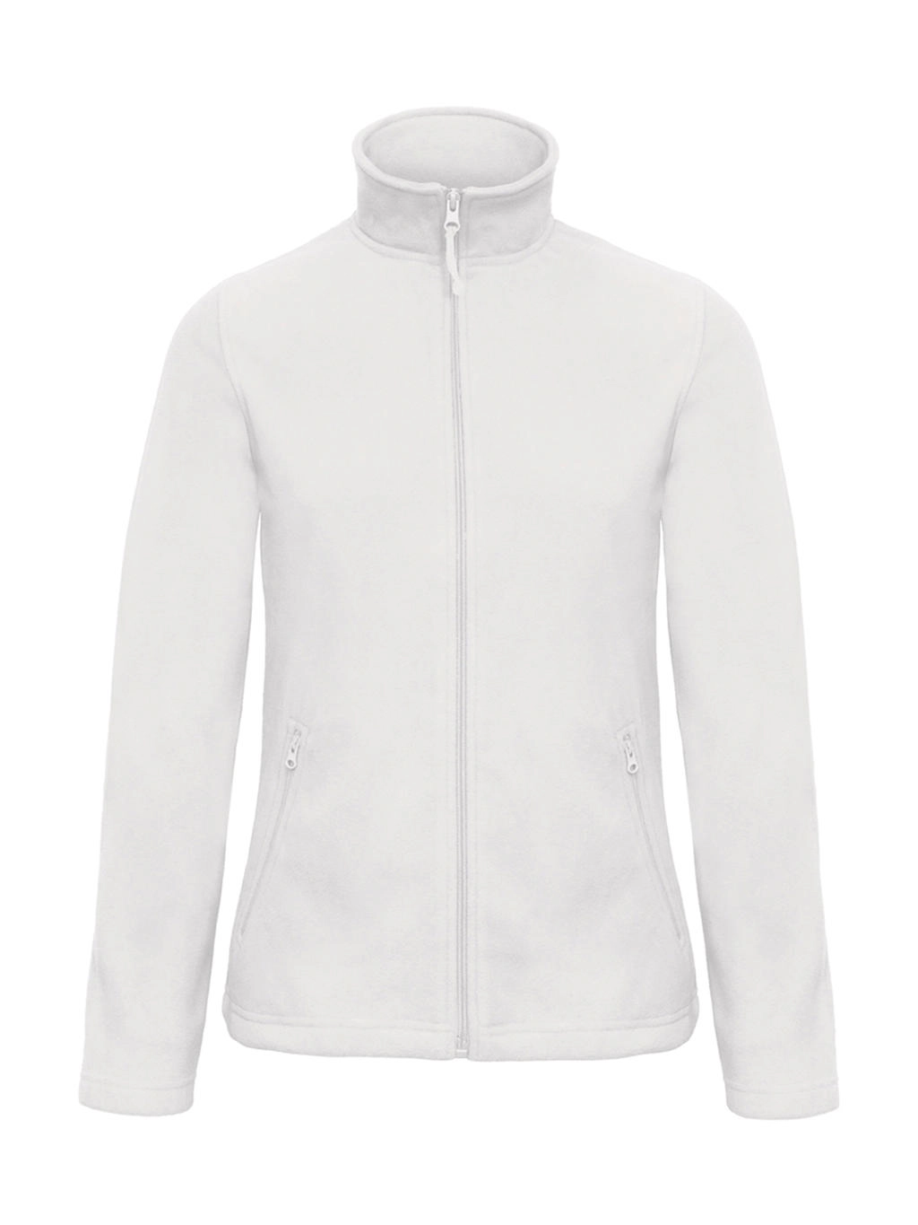 ID.501/women Micro Fleece Full Zip zum Besticken und Bedrucken in der Farbe White mit Ihren Logo, Schriftzug oder Motiv.