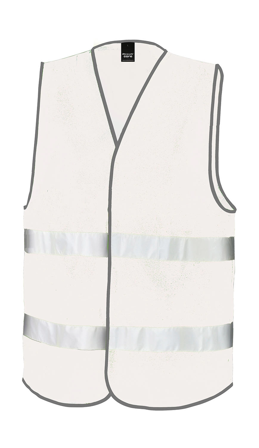 Core Enhanced Visibility Vest zum Besticken und Bedrucken in der Farbe White mit Ihren Logo, Schriftzug oder Motiv.