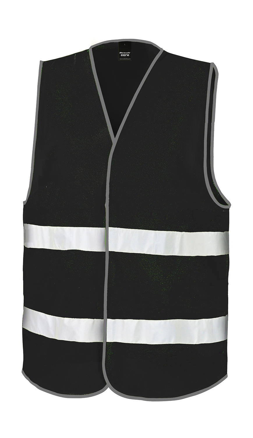 Core Enhanced Visibility Vest zum Besticken und Bedrucken in der Farbe Black mit Ihren Logo, Schriftzug oder Motiv.