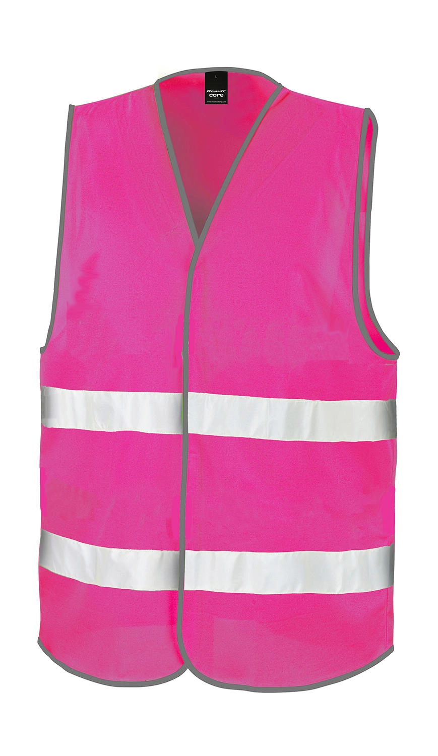 Core Enhanced Visibility Vest zum Besticken und Bedrucken in der Farbe Fluorescent Pink mit Ihren Logo, Schriftzug oder Motiv.
