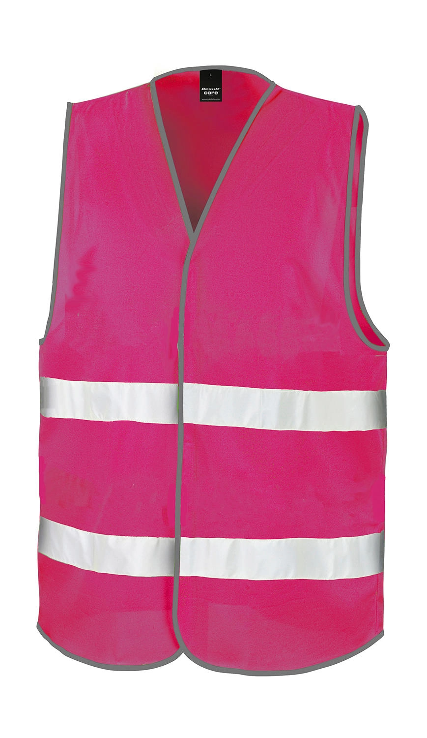 Core Enhanced Visibility Vest zum Besticken und Bedrucken in der Farbe Raspberry mit Ihren Logo, Schriftzug oder Motiv.