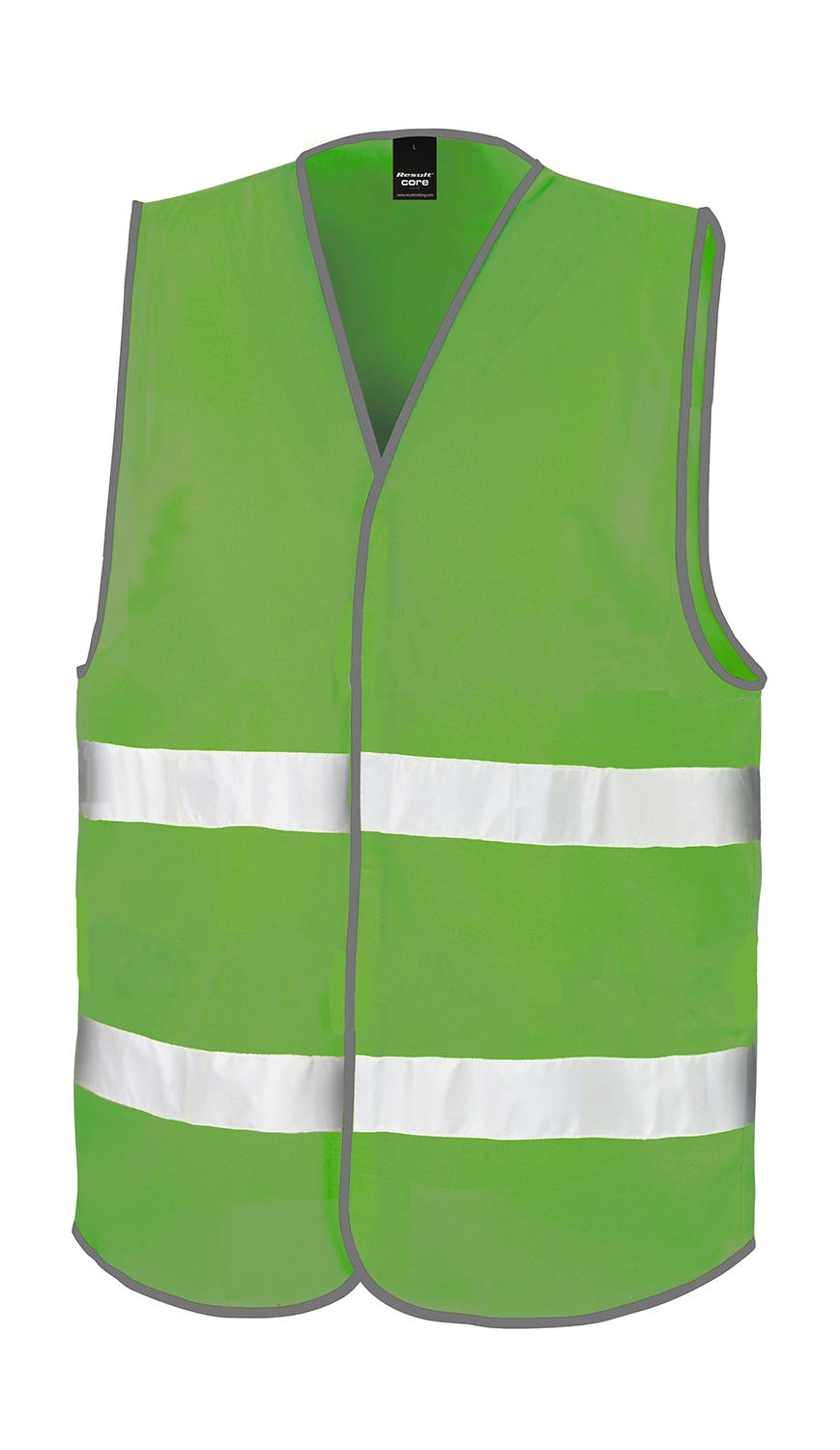 Core Enhanced Visibility Vest zum Besticken und Bedrucken in der Farbe Lime mit Ihren Logo, Schriftzug oder Motiv.