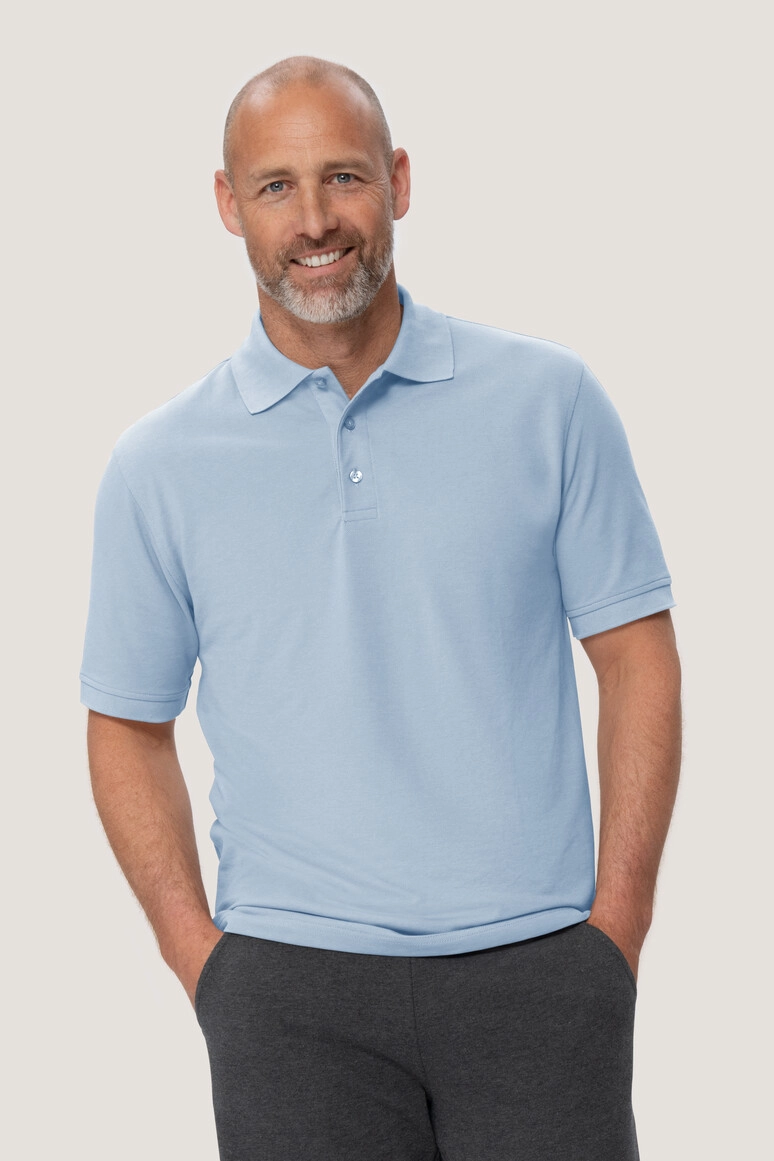 HAKRO Poloshirt Mikralinar® zum Besticken und Bedrucken in der Farbe Eisblau mit Ihren Logo, Schriftzug oder Motiv.
