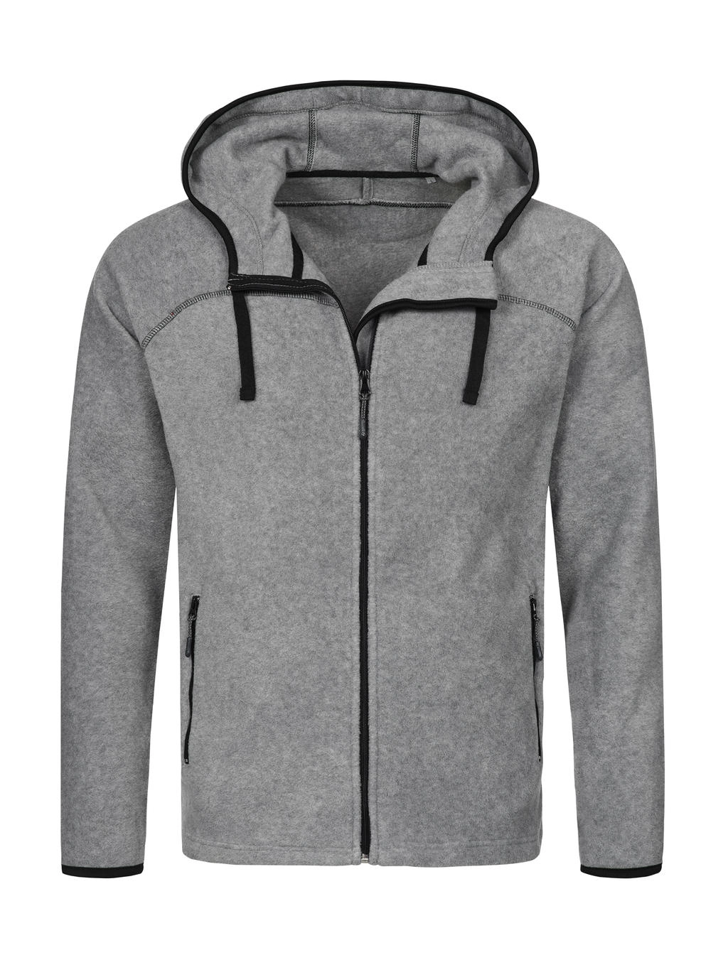 Power Fleece Jacket zum Besticken und Bedrucken in der Farbe Grey Heather mit Ihren Logo, Schriftzug oder Motiv.