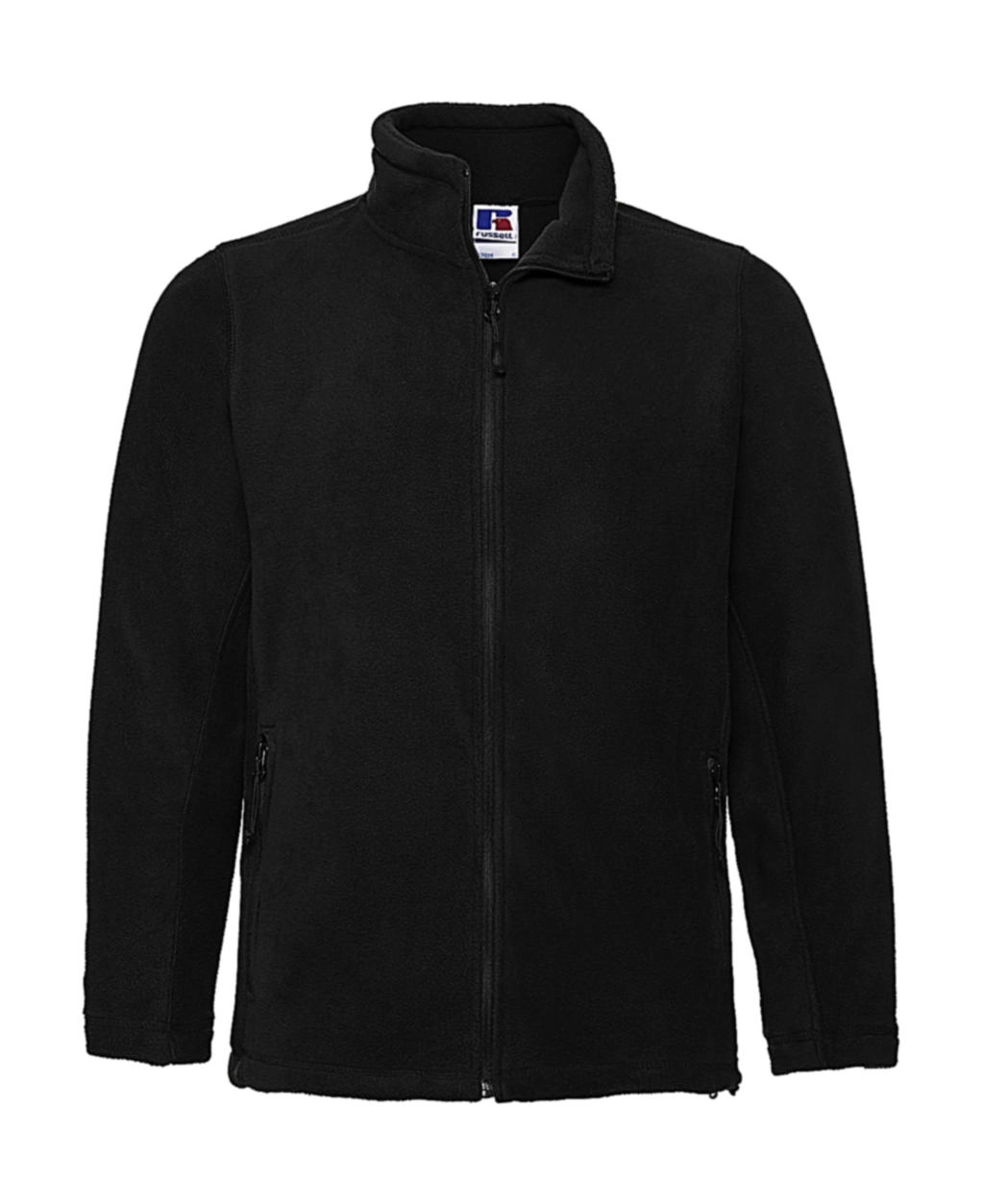 Men`s Full Zip Outdoor Fleece zum Besticken und Bedrucken in der Farbe Black mit Ihren Logo, Schriftzug oder Motiv.