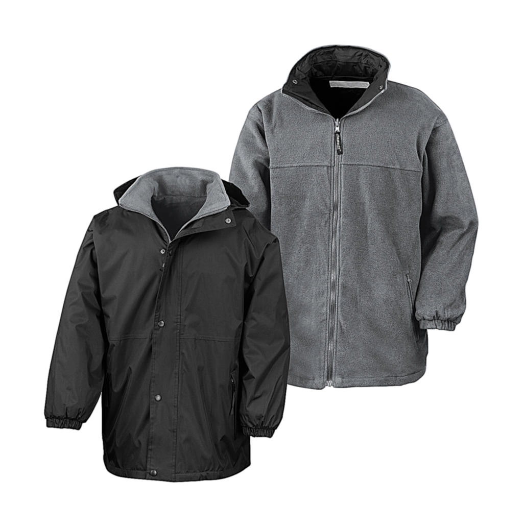 Outbound Reversible Jacket zum Besticken und Bedrucken in der Farbe Black/Grey mit Ihren Logo, Schriftzug oder Motiv.