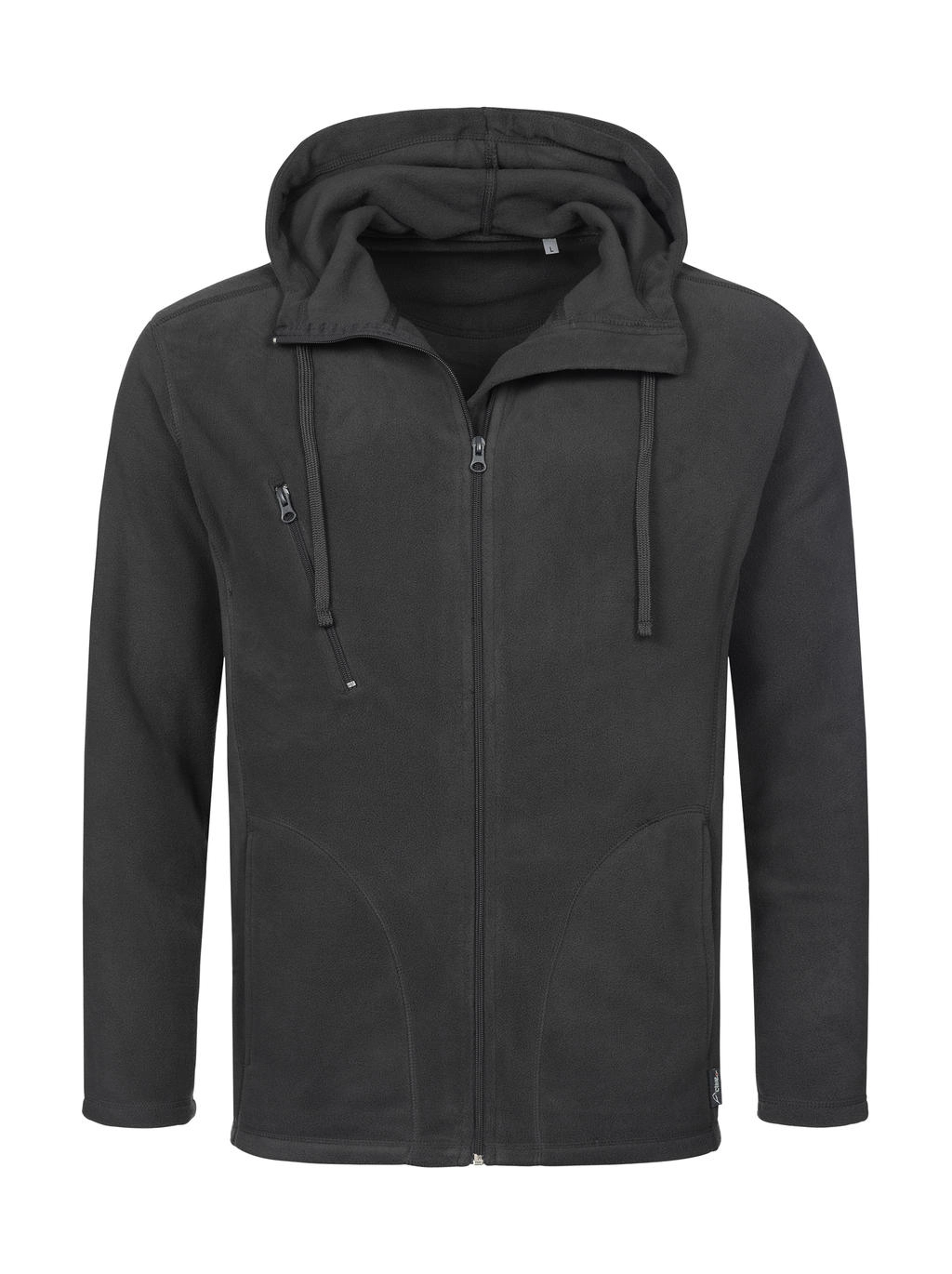 Hooded Fleece Jacket zum Besticken und Bedrucken in der Farbe Grey Steel mit Ihren Logo, Schriftzug oder Motiv.