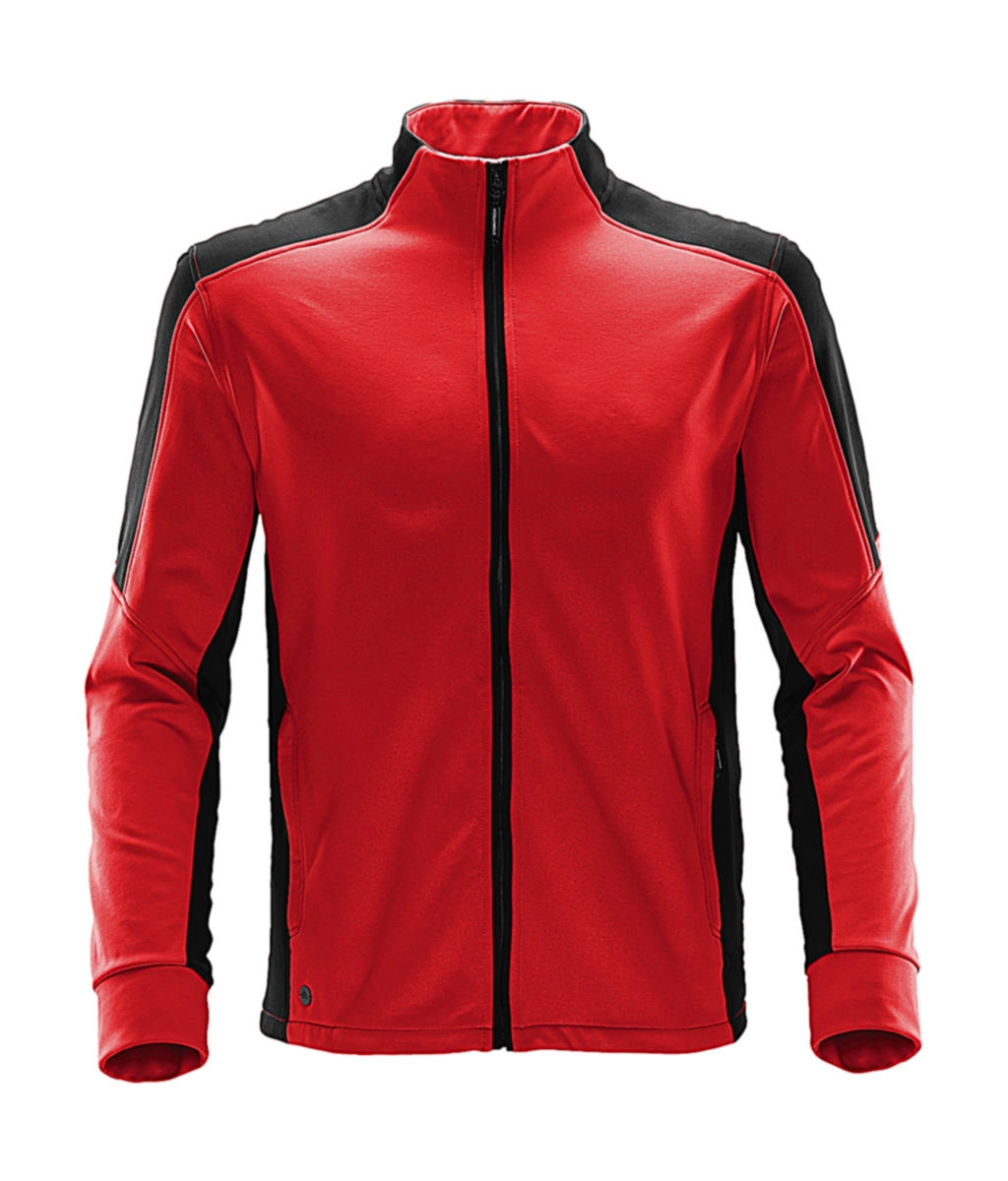 Chakra Fleece Jacket zum Besticken und Bedrucken in der Farbe Bright Red/Black mit Ihren Logo, Schriftzug oder Motiv.