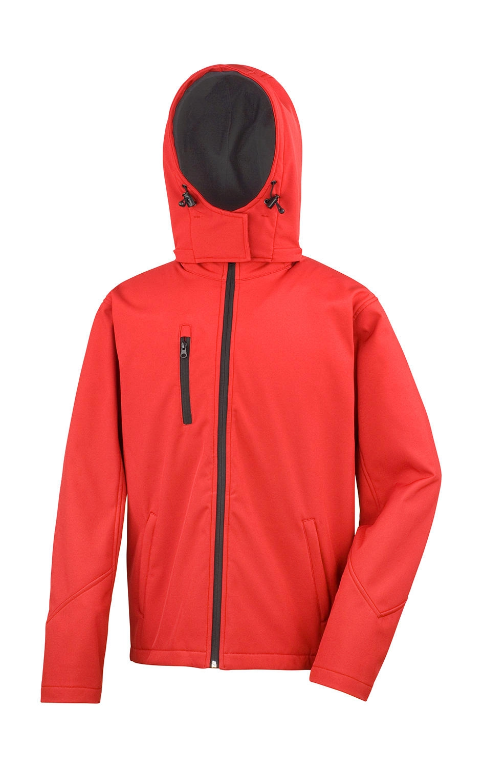 TX Performance Hooded Softshell Jacket zum Besticken und Bedrucken in der Farbe Red/Black mit Ihren Logo, Schriftzug oder Motiv.