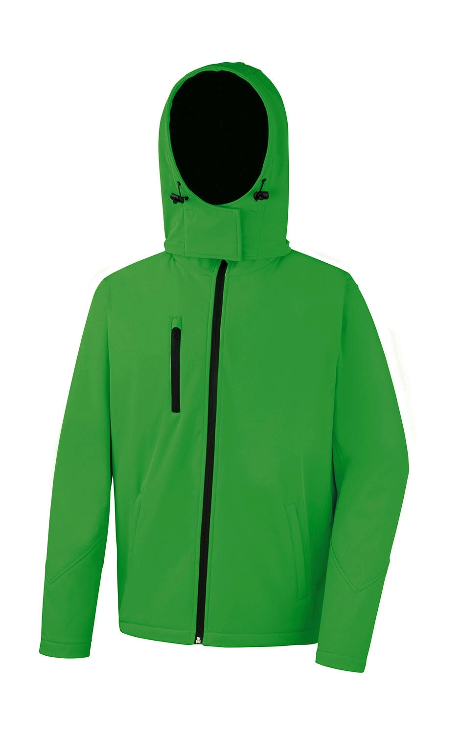 TX Performance Hooded Softshell Jacket zum Besticken und Bedrucken in der Farbe Vivid Green/Black mit Ihren Logo, Schriftzug oder Motiv.