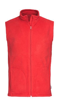 Fleece Vest zum Besticken und Bedrucken in der Farbe Scarlet Red mit Ihren Logo, Schriftzug oder Motiv.