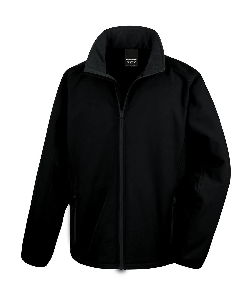 Printable Softshell Jacket zum Besticken und Bedrucken in der Farbe Black/Black mit Ihren Logo, Schriftzug oder Motiv.