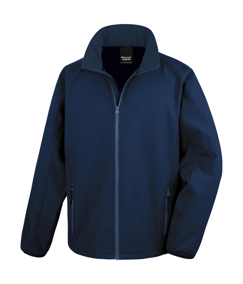Printable Softshell Jacket zum Besticken und Bedrucken in der Farbe Navy/Navy mit Ihren Logo, Schriftzug oder Motiv.