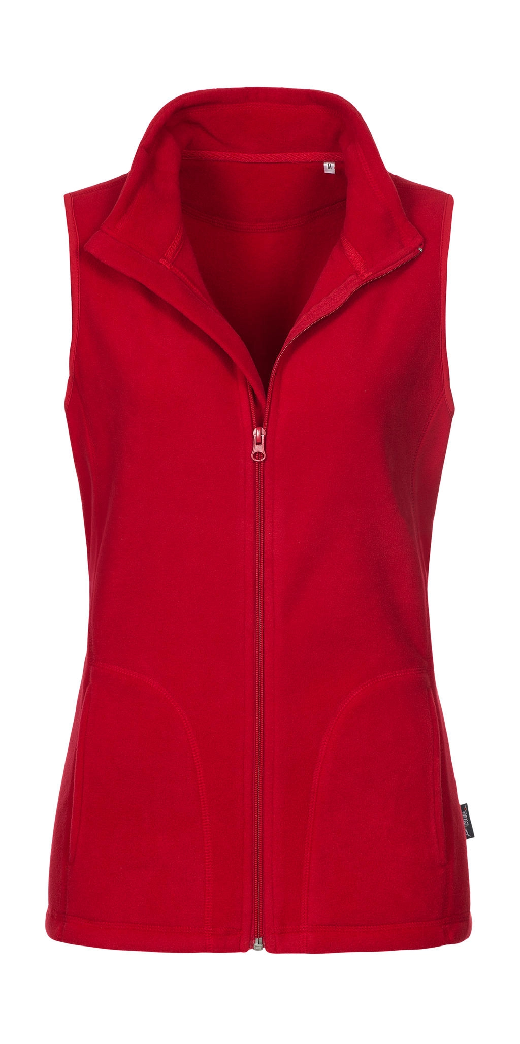 Fleece Vest Women zum Besticken und Bedrucken in der Farbe Scarlet Red mit Ihren Logo, Schriftzug oder Motiv.