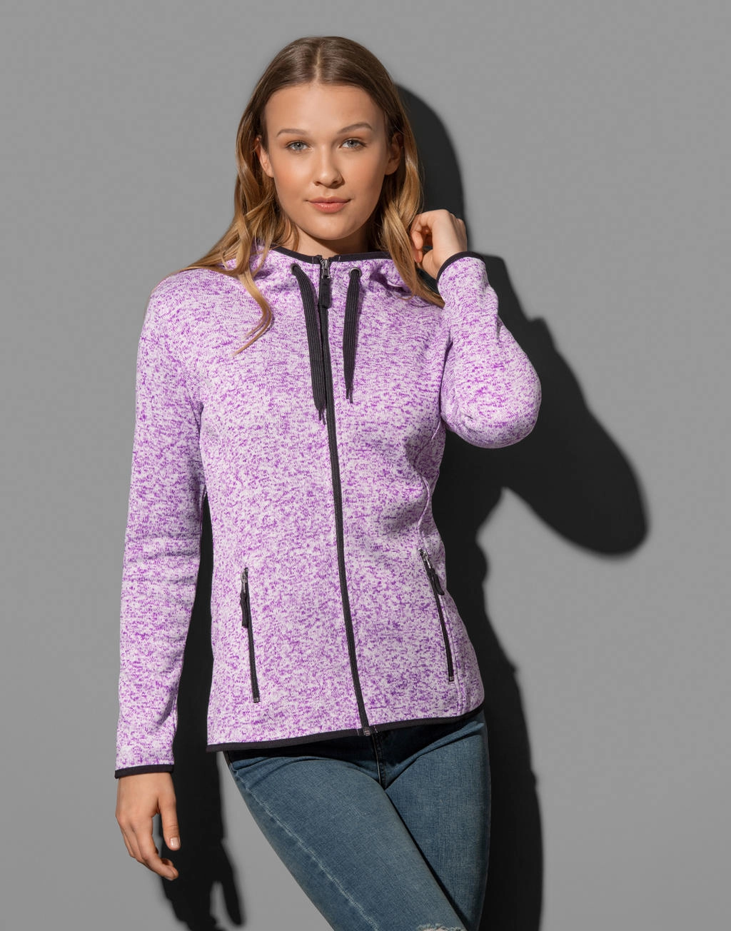 Knit Fleece Jacket Women zum Besticken und Bedrucken mit Ihren Logo, Schriftzug oder Motiv.