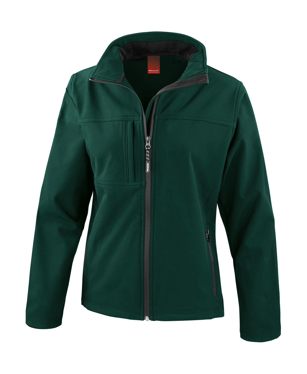 Ladies` Classic Softshell Jacket zum Besticken und Bedrucken in der Farbe Bottle Green mit Ihren Logo, Schriftzug oder Motiv.