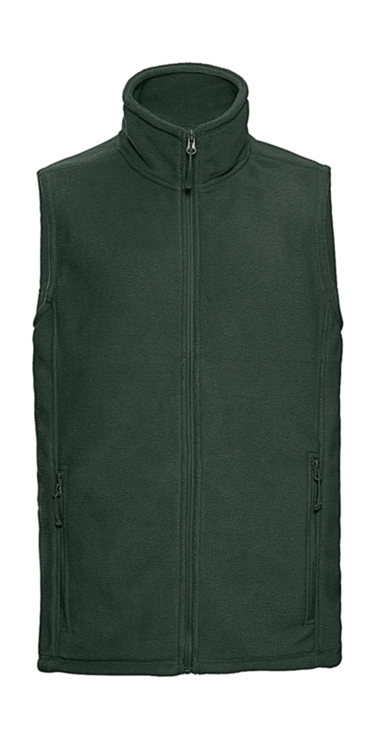Men`s Gilet Outdoor Fleece zum Besticken und Bedrucken in der Farbe Bottle Green mit Ihren Logo, Schriftzug oder Motiv.