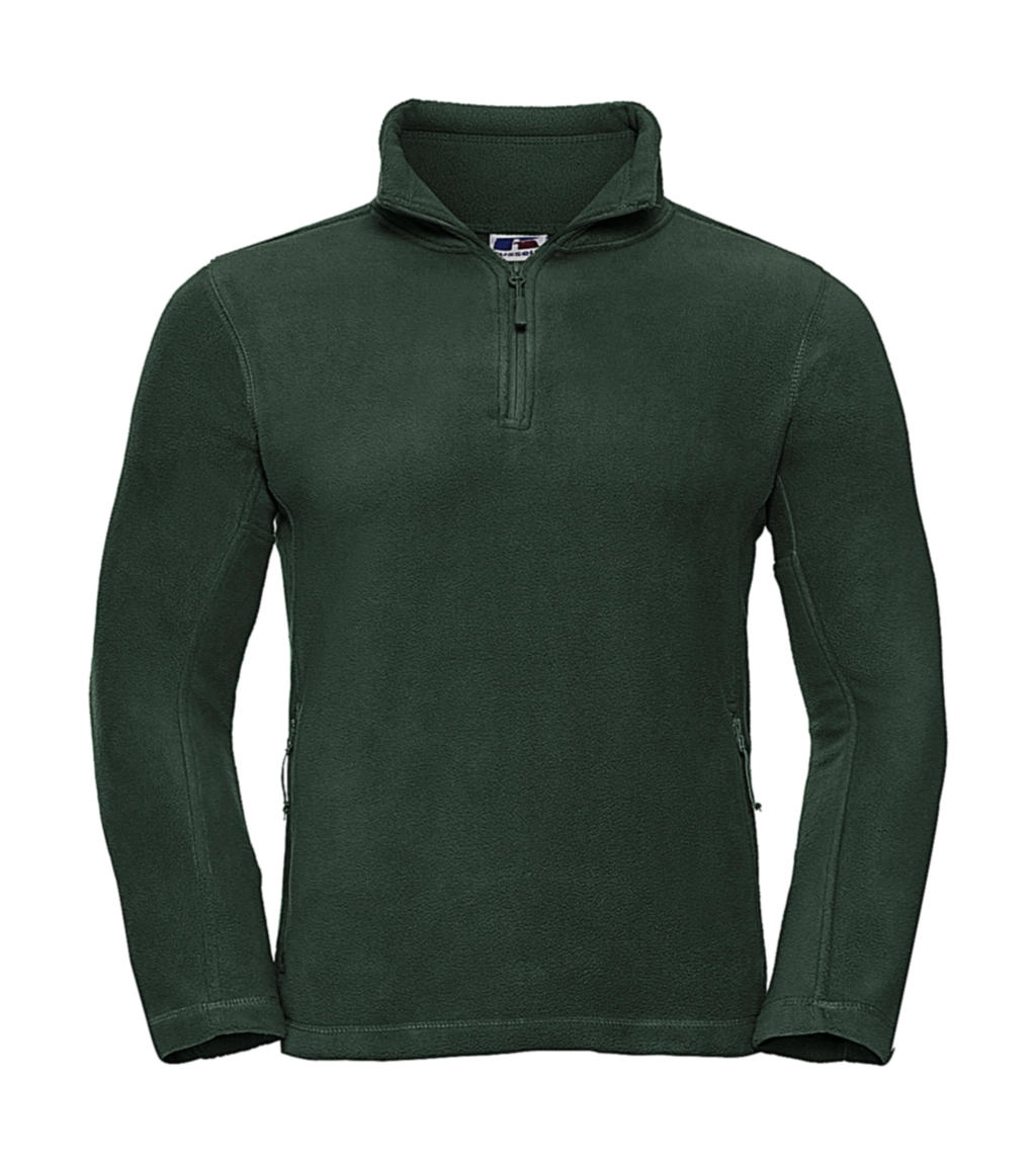 Quarter Zip Outdoor Fleece zum Besticken und Bedrucken in der Farbe Bottle Green mit Ihren Logo, Schriftzug oder Motiv.