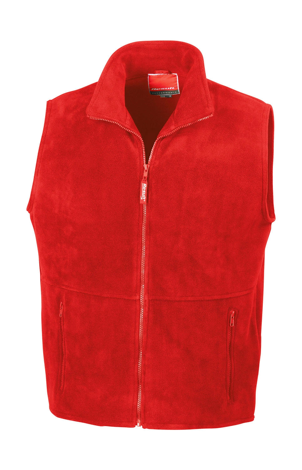 Fleece Bodywarmer zum Besticken und Bedrucken in der Farbe Red mit Ihren Logo, Schriftzug oder Motiv.