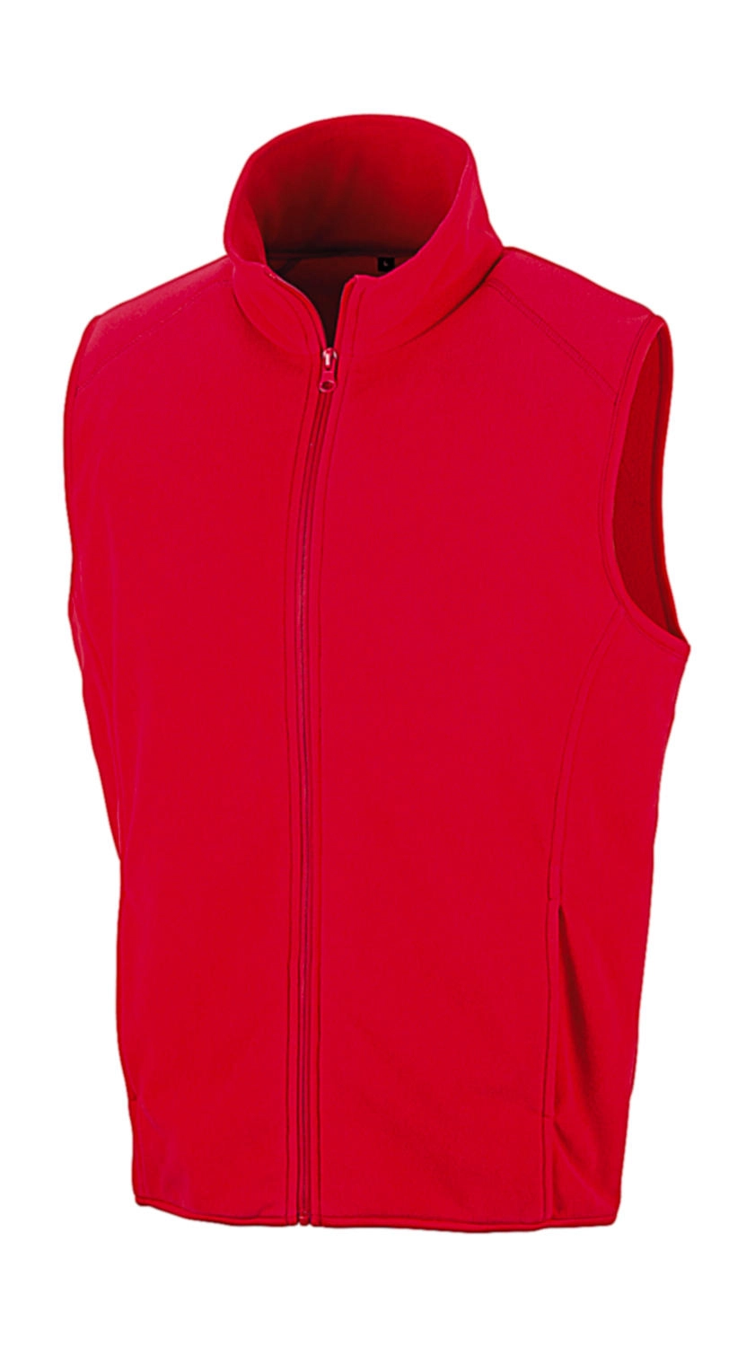 Micro Fleece Gilet zum Besticken und Bedrucken in der Farbe Red mit Ihren Logo, Schriftzug oder Motiv.