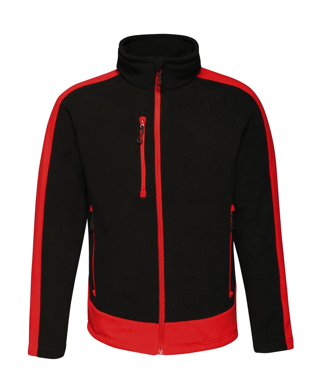 Contrast 300G Fleece zum Besticken und Bedrucken in der Farbe Black/Classic Red mit Ihren Logo, Schriftzug oder Motiv.