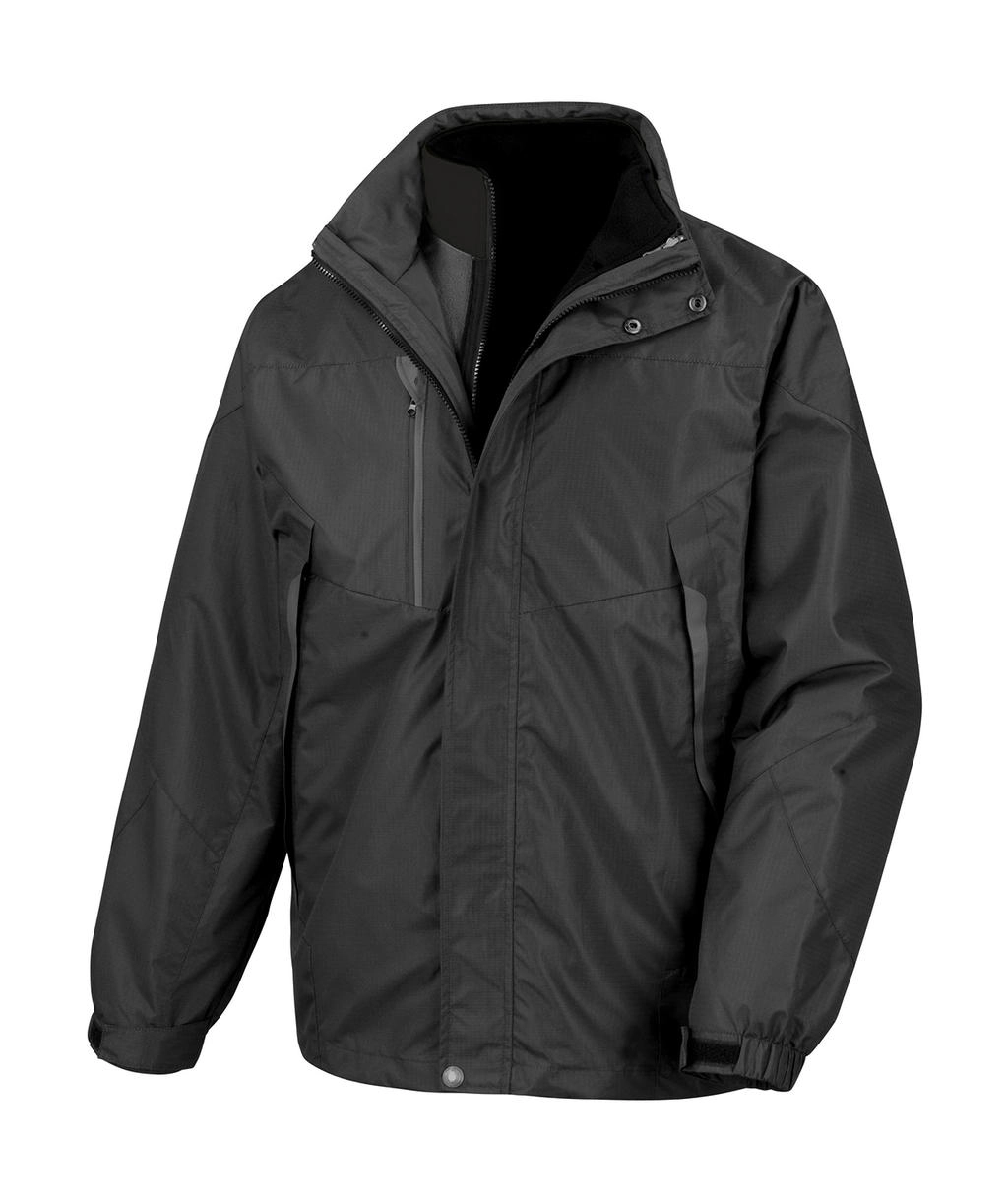 3-in-1 Aspen Jacket zum Besticken und Bedrucken in der Farbe Black mit Ihren Logo, Schriftzug oder Motiv.