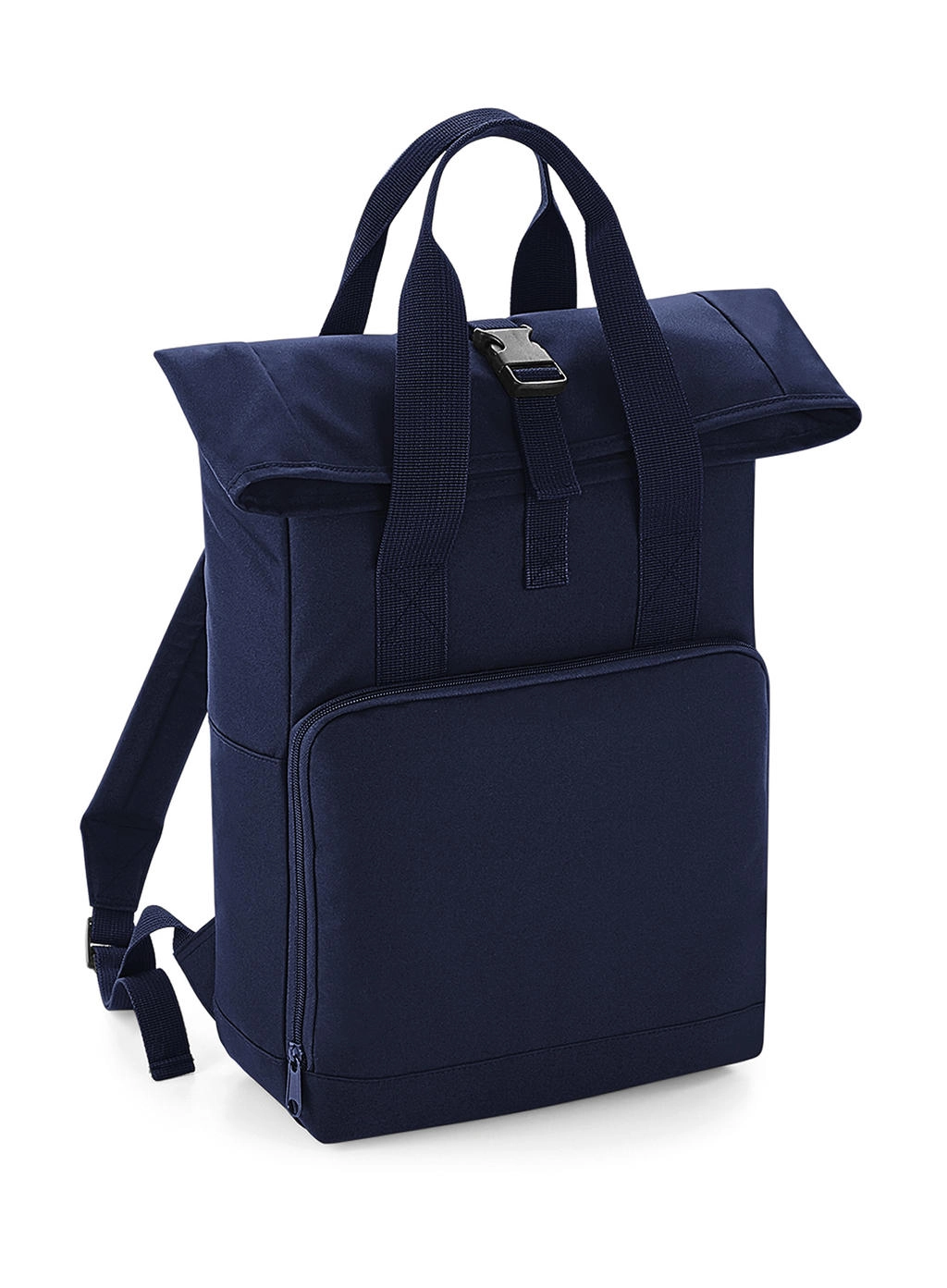 Twin Handle Roll-Top Backpack zum Besticken und Bedrucken in der Farbe Navy Dusk mit Ihren Logo, Schriftzug oder Motiv.