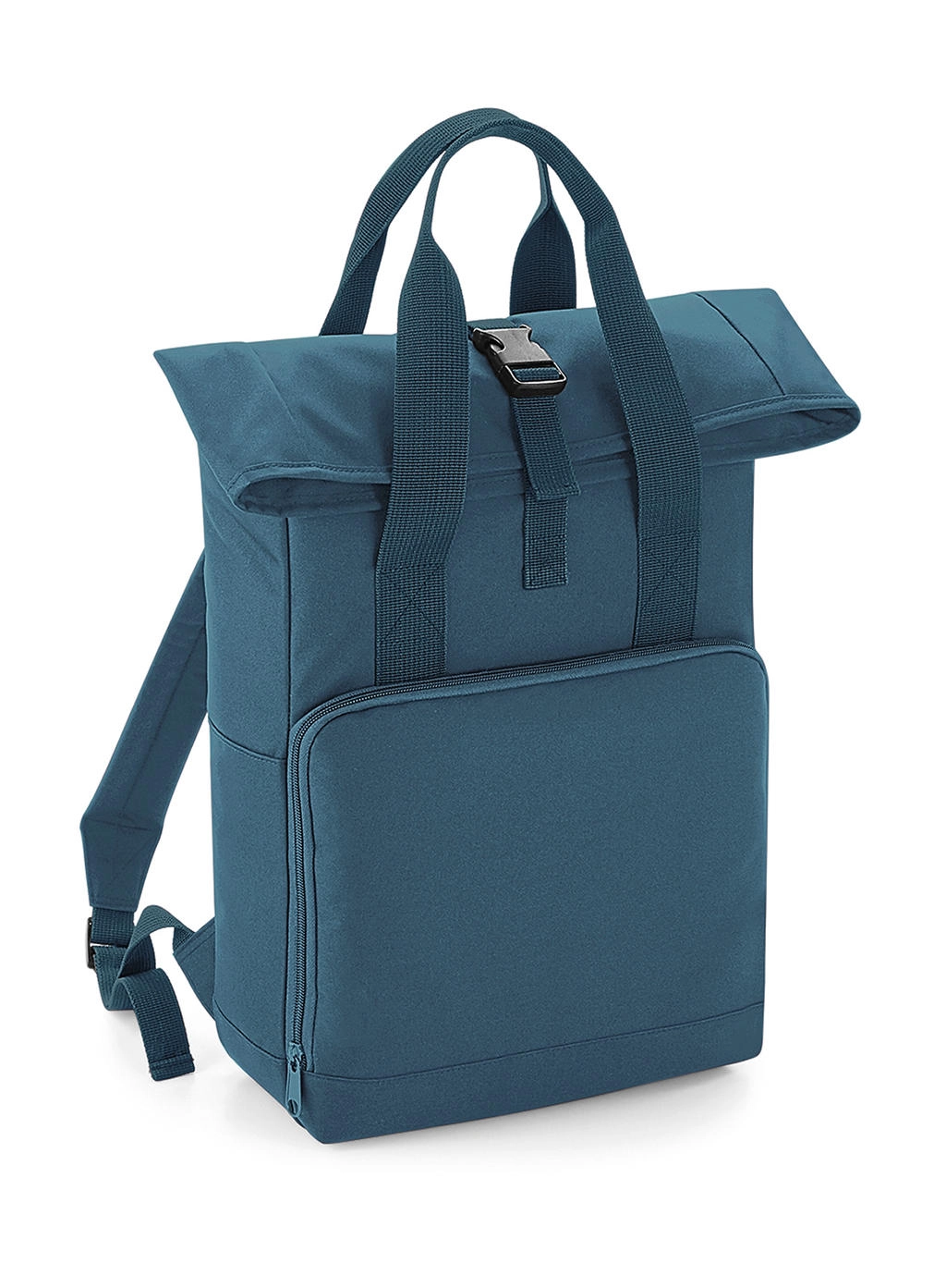 Twin Handle Roll-Top Backpack zum Besticken und Bedrucken in der Farbe Airforce Blue mit Ihren Logo, Schriftzug oder Motiv.