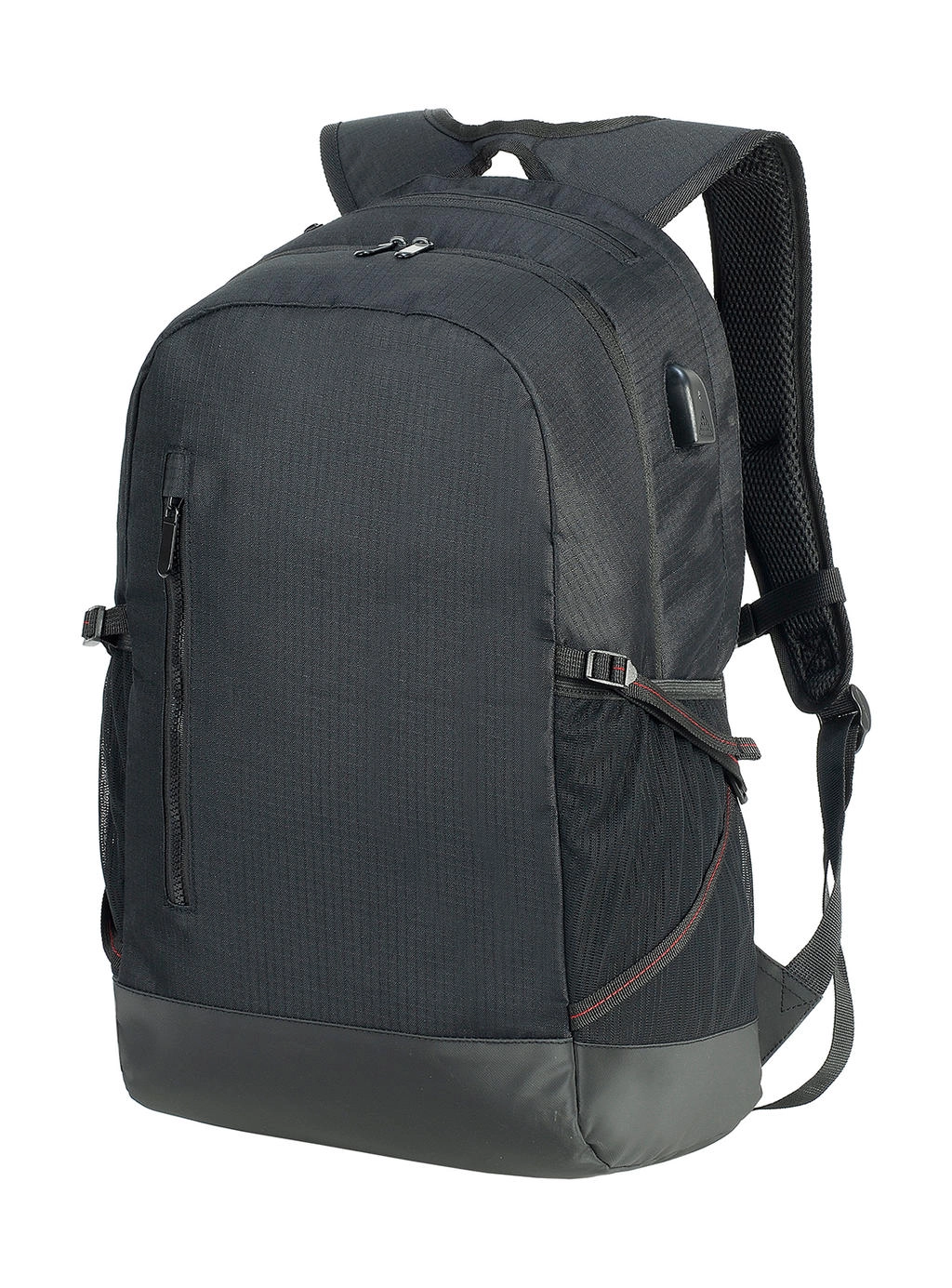 Leipzig Daily Laptop Backpack zum Besticken und Bedrucken in der Farbe Black/Black mit Ihren Logo, Schriftzug oder Motiv.