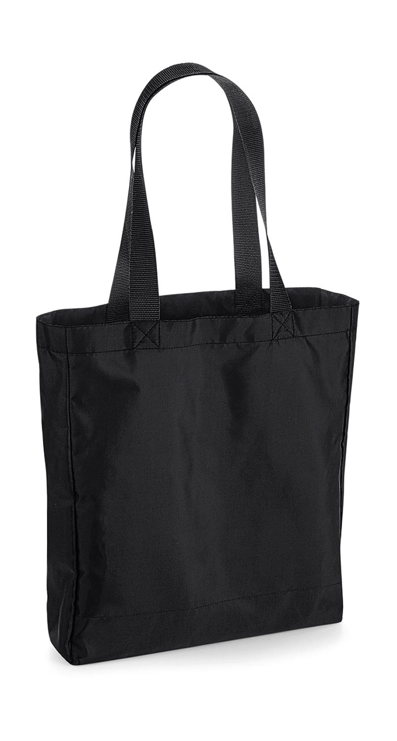 Packaway Tote Bag zum Besticken und Bedrucken in der Farbe Black/Black mit Ihren Logo, Schriftzug oder Motiv.
