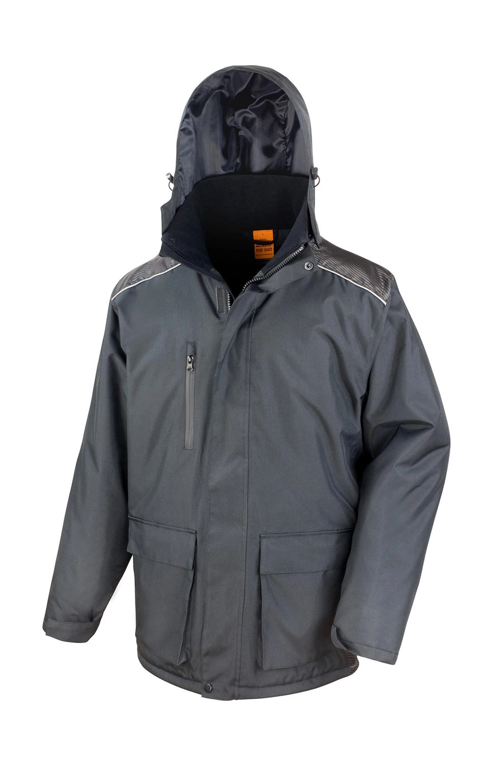 Work-Guard Vostex Long Coat zum Besticken und Bedrucken in der Farbe Black mit Ihren Logo, Schriftzug oder Motiv.
