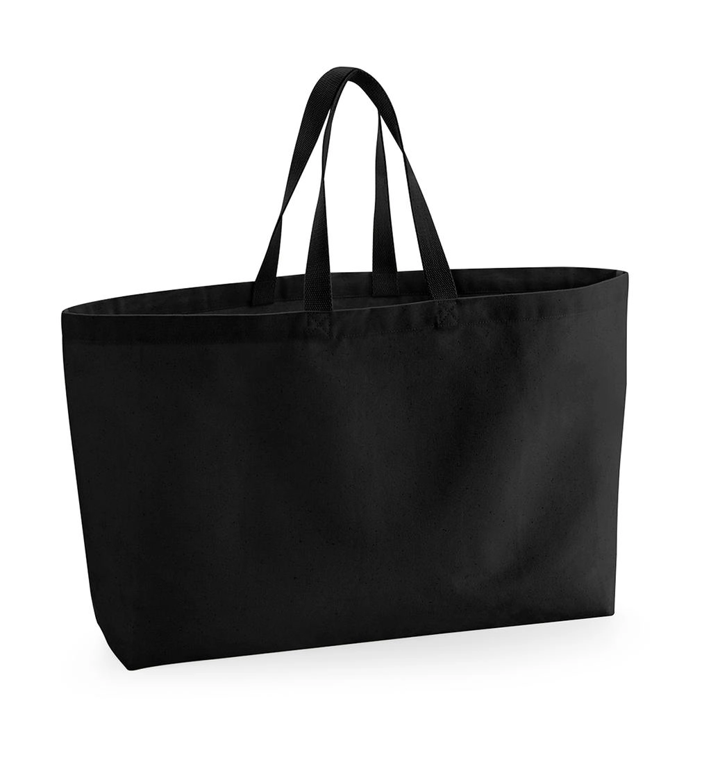 Oversized Canvas Tote Bag zum Besticken und Bedrucken in der Farbe Black mit Ihren Logo, Schriftzug oder Motiv.