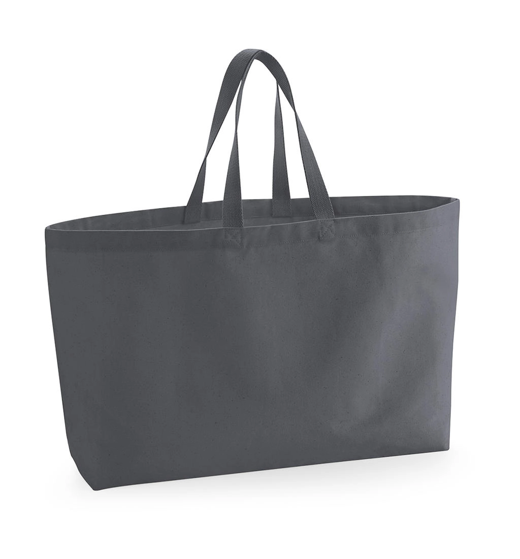 Oversized Canvas Tote Bag zum Besticken und Bedrucken in der Farbe Graphite Grey mit Ihren Logo, Schriftzug oder Motiv.